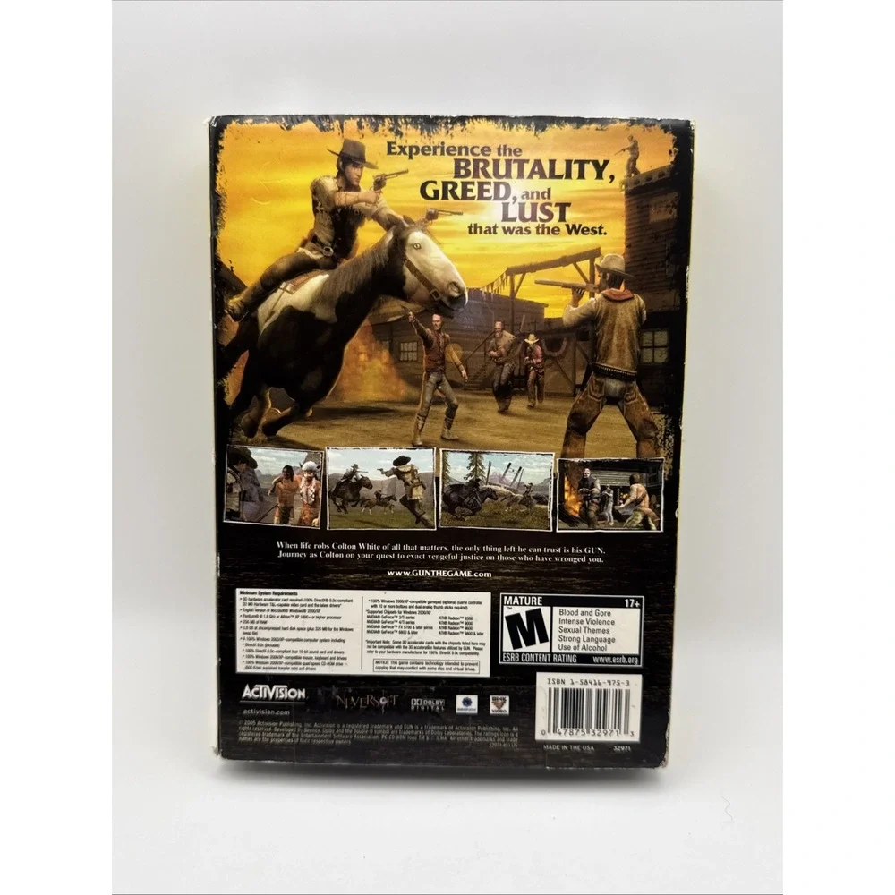 2005 GUN Activision PC CD-ROM Factory Sealed New Slipcase